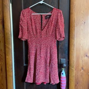 Reformation red flower print mini dress size 4